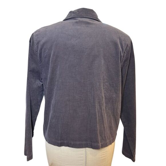 White Stag Gull Zip Gray Corduroy Jacket Sz. L Zip Pockets - Picture 4 of 10